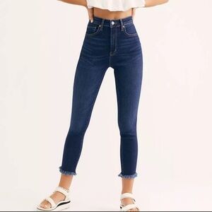 We The Free high waisted frayed hem skinny jeans